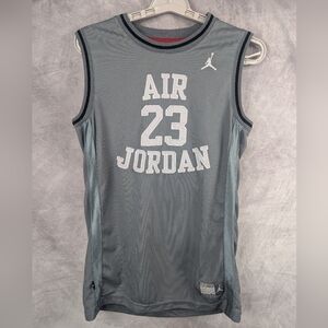 Air Jordan XL Basketball Jersey Sleeveless #23 Gray
